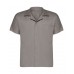 Camisa m/curta com botões brim cinza (M)